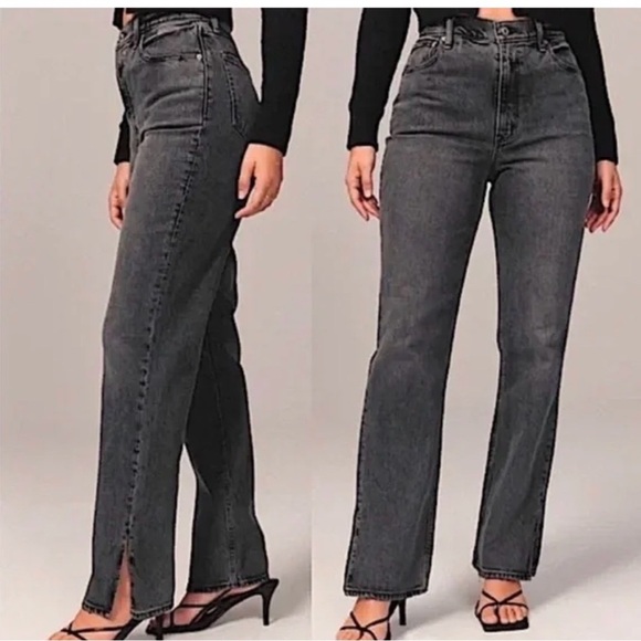 Abercrombie & Fitch Denim - Abercrombie & Fitch womens the ‘90’s straight vent hem size 28/6r